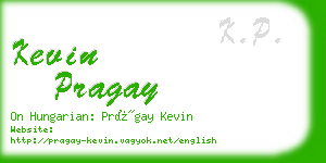 kevin pragay business card